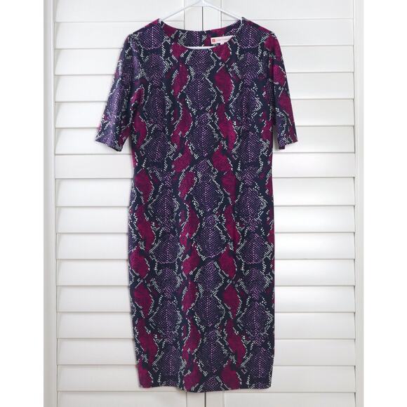 JUDE CONNALLY $228 Smooth Stretch Snake Python Sheath Dress Size Medium - Picture 5 of 6